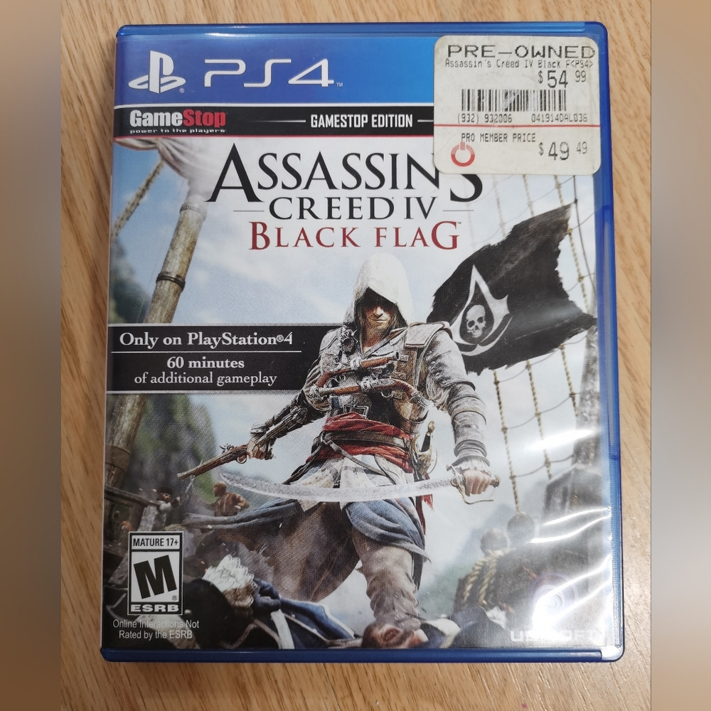 PS4 Assassin's Creed Iv: Black Flag Gamestop Edition